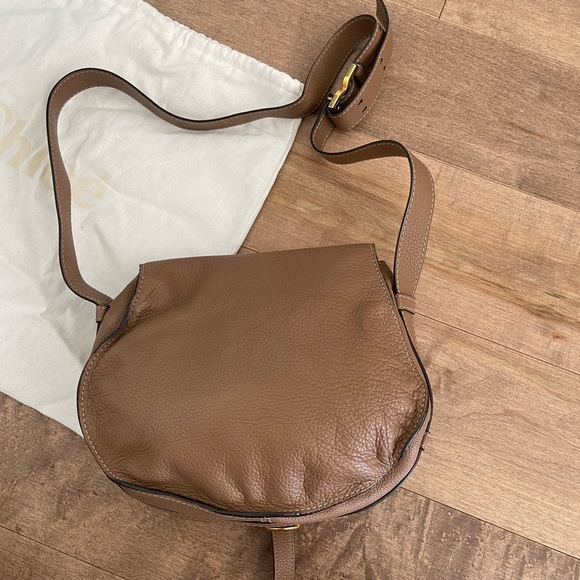 Large Chloe Marcie bag in beige - Picture 4 of 9